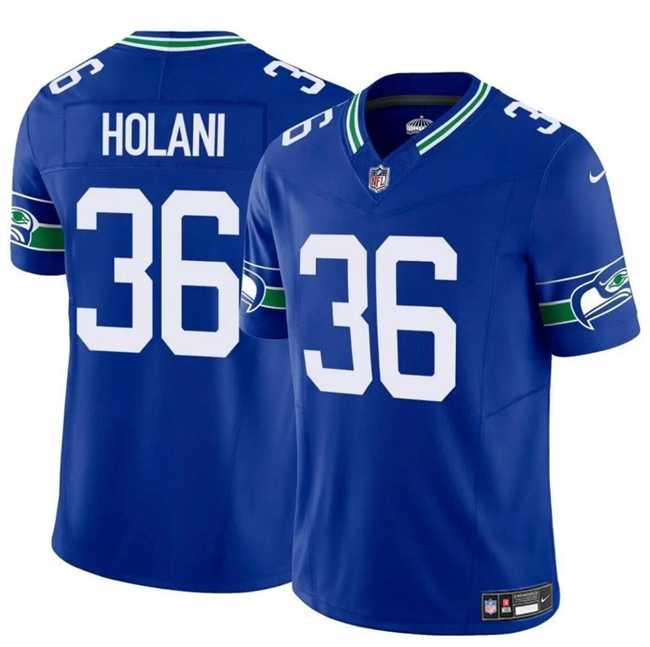 Men & Women & Youth Seattle Seahawks #36 George Holani Royal 2024 F.U.S.E Throwback Vapor Limited Football Stitched Jersey->seattle seahawks->NFL Jersey